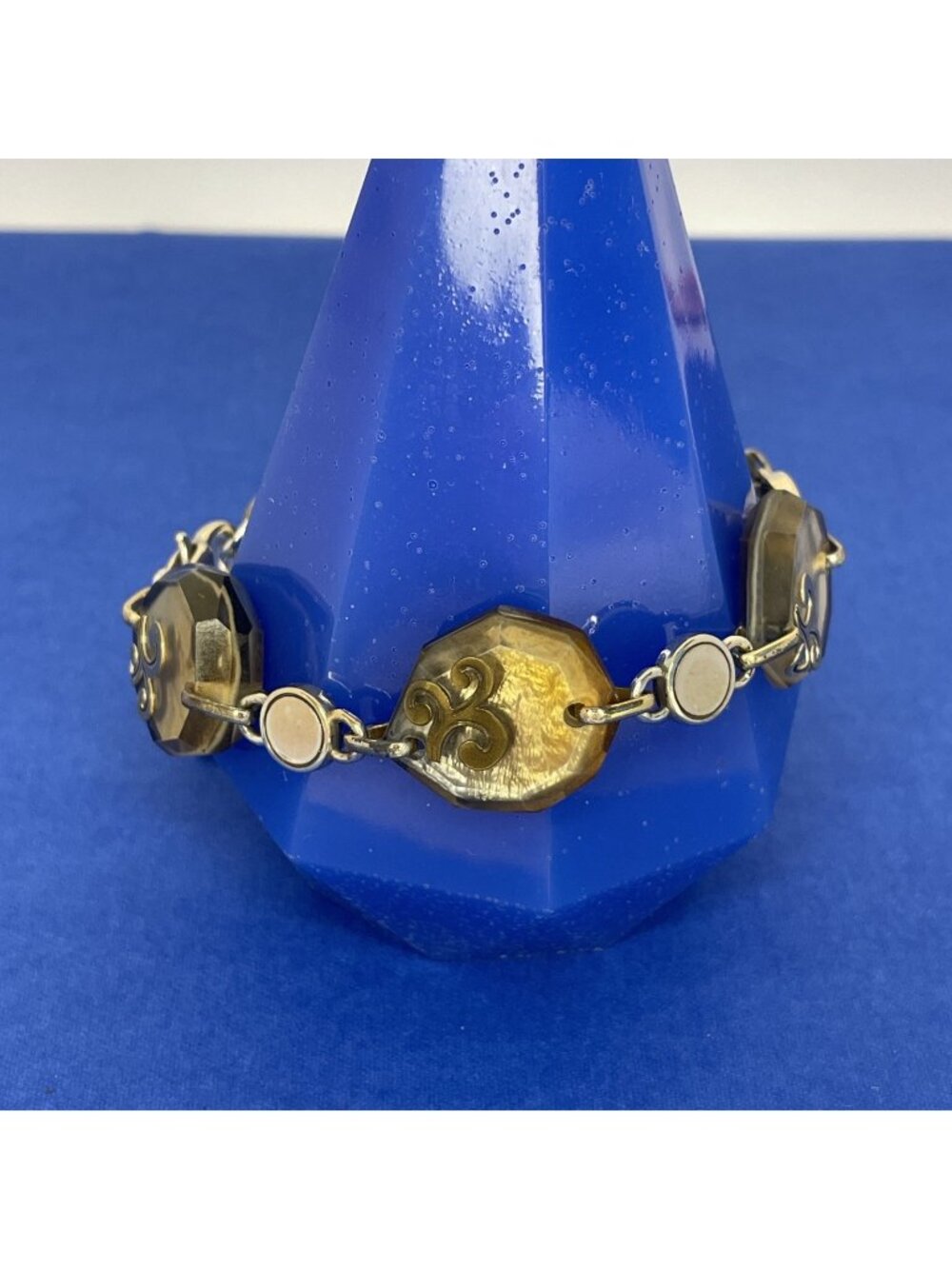 Brighton Shell Shimmer Silver-tone Iridescent Linked Bracelet